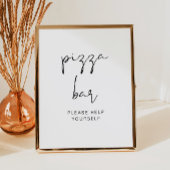 ADELLA Edgy Modern Minimalist Pizza Bar Poster