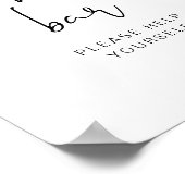 ADELLA Edgy Modern Minimalist Pizza Bar Poster (Hoek)