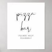 ADELLA Edgy Modern Minimalist Pizza Bar Poster (Voorkant)