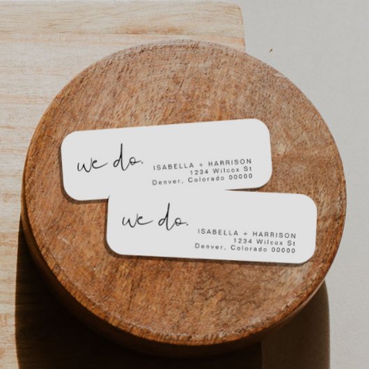 Adella Edgy Modern Minimalist Return Address Etiket