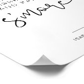 ADELLA Edgy Modern Minimalist S'mores Bar Sign Poster (Hoek)