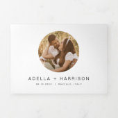 ADELLA Edgy Modern Minimalist Wedding Drieluik Uitnodiging (Cover)