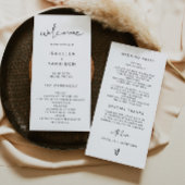 ADELLA Edgy Modern Minimalist Wedding Programme Menu