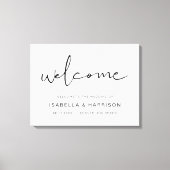 ADELLA edgy modern minimalistisch bruiloft welkom Canvas Afdruk (Voorkant)