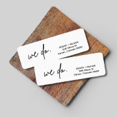 Adella Edgy Modern minimalistisch retour adres lab Etiket