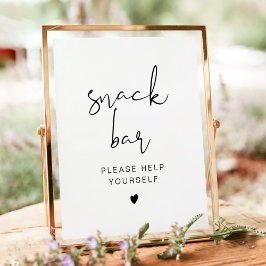 ADELLA Edgy Modern Minimalistische Snack Bar Poster