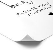 ADELLA Edgy Modern Minimalistische Snack Bar Poster (Hoek)