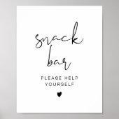ADELLA Edgy Modern Minimalistische Snack Bar Poster (Voorkant)