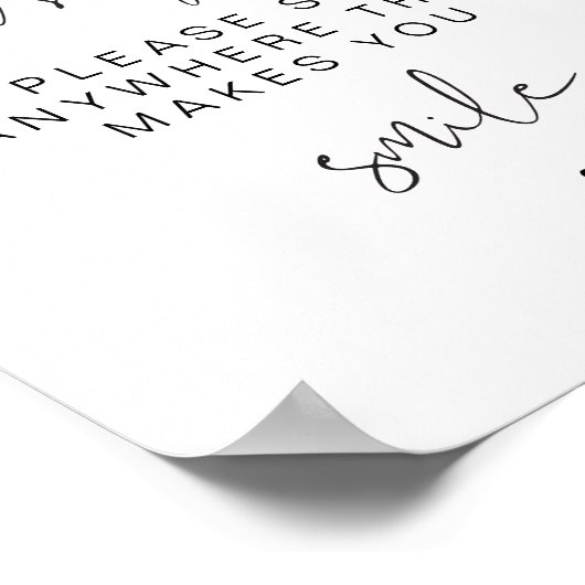 ADELLA Edgy Modern Sit Anywhere No Assigned Seats Poster (Hoek)