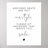 ADELLA Edgy Modern Sit Anywhere No Assigned Seats Poster (Voorkant)
