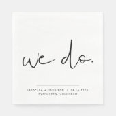 ADELLA edgy moderne minimalistische bruiloft die w Servet (Voorkant)