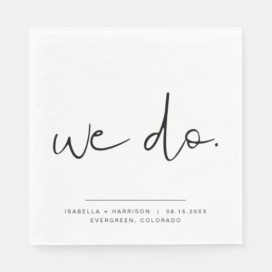 ADELLA edgy moderne minimalistische bruiloft die w Servet (Voorkant)