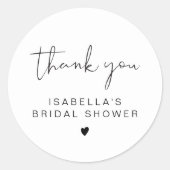 ADELLA Edgy Moderne Minimalistische Bruiloft Uitno Ronde Sticker (Voorkant)