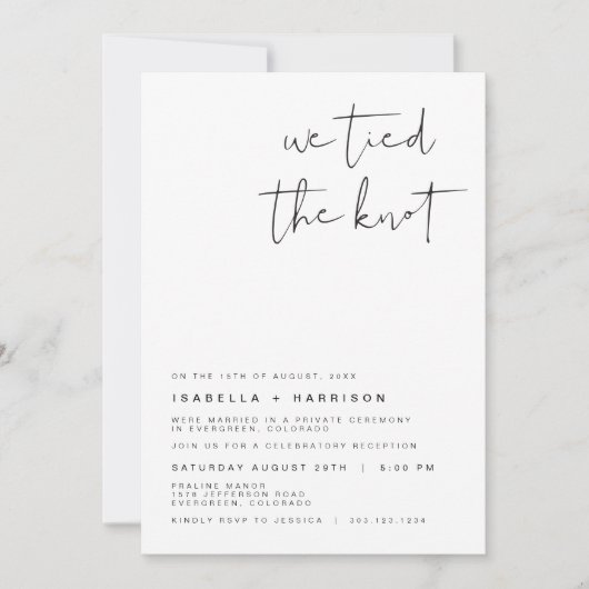 ADELLA Edgy Moderne Minimalistische Ontvanging van Kaart (Voorkant)