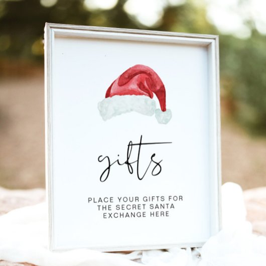 ADELLA Edgy Secret Santa Gifts Sign Poster