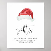 ADELLA Edgy Secret Santa Gifts Sign Poster (Voorkant)