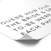 ADELLA Hoe oud waren ze Bruidsjurk Shower Spel Bor Poster (Hoek)