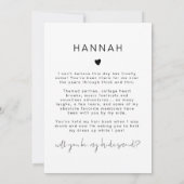 ADELLA-Kaart voor minimale foto-Bridesmaid Kaart (Achterkant)