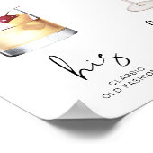 ADELLA Minimaal Waterverf Cocktail Signature Drank Poster (Hoek)