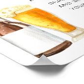 ADELLA Minimal Baby shower Pap's Beer Station Sign Poster (Hoek)