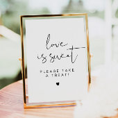 ADELLA Minimal Love is Sweet Treat Favor Sign Kaart