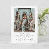 ADELLA Minimal Photo Maid of Honor Proposal Kaart (Staand voorkant)