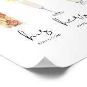 ADELLA Minimale Waterverf Cocktail Signature Drink Poster (Hoek)