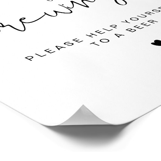 ADELLA minimalist A Baby is brouwerij Poster (Hoek)