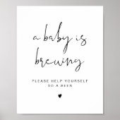 ADELLA minimalist A Baby is brouwerij Poster (Voorkant)
