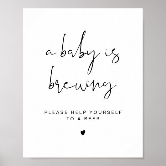 ADELLA minimalist A Baby is brouwerij Poster (Voorkant)