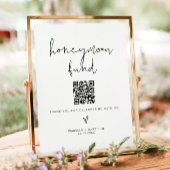 ADELLA Minimalist Honeymoon Fund Wedding Sign Poster