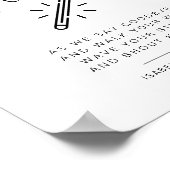 ADELLA Minimalist Let Love Glow Weddenschap Sign Poster (Hoek)