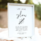 ADELLA Minimalist Let Love Glow Weddenschap Sign Poster