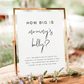 ADELLA Minimalist Modern Hoe groot is haar Belly G Poster