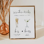 ADELLA Minimalist Signature Drink Wedding Bar Poster<br><div class="desc">Deze afdrukbare drink voor handtekeningen is voorzien van een handgeschreven lettertype en een modern, minimalistisch ontwerp. De afbeeldingen van de waterverf worden met de hand gemaakt en hier worden 15 populaire drinken in deze aanbieding opgenomen. Klik "uitgeven gebruikend ontwerphulpmiddel"knoop in de verpersoonlijkingssectie om de drinken te zien die inbegrepen zijn....</div>