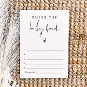 ADELLA-minimalistisch Baby Baby shower-spel Kaart