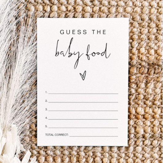 ADELLA-minimalistisch Baby Baby shower-spel Kaart