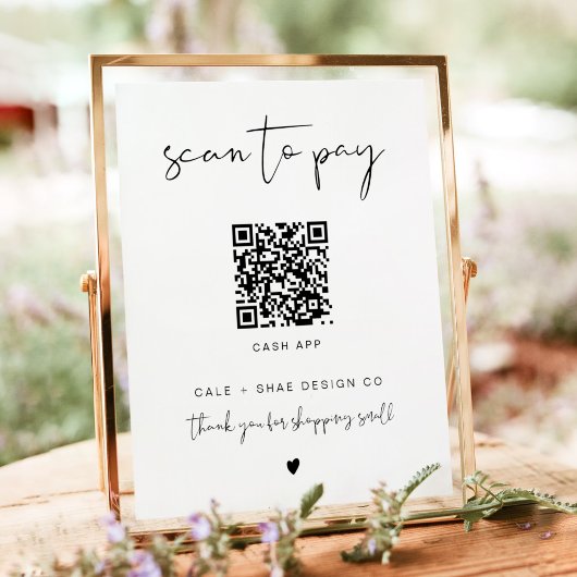 ADELLA-minimalistisch betaalbord voor kleine bedri Poster