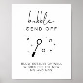 ADELLA Minimalistisch Bruisend Afscheid Huwelijk B Poster (Voorkant)