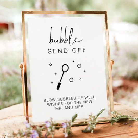 ADELLA Minimalistisch Bruisend Afscheid Huwelijk B Poster
