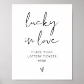 ADELLA Minimalistisch 'Lucky in Love' Bord Poster (Voorkant)