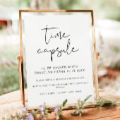 ADELLA Minimalistische Baby shower Time Capsule Si Poster