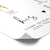 ADELLA Minimalistische Signature Drink Bruiloftsba Poster (Hoek)