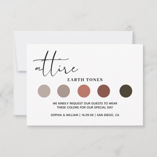 ADELLA Minimalistische trouwkleding Dress Code Kaa Bedankkaart (Voorkant)