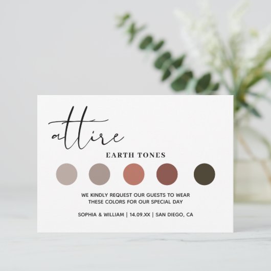 ADELLA Minimalistische trouwkleding Dress Code Kaa Bedankkaart (Staand voorkant)