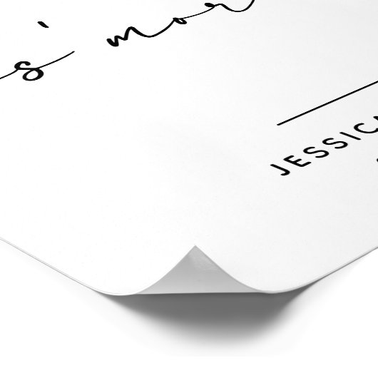 ADELLA Minimalist's meer Trouwbord Poster (Hoek)