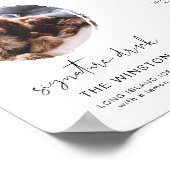 ADELLA Modern 1 Foto Huisdier Handtekening Drank B Poster (Hoek)