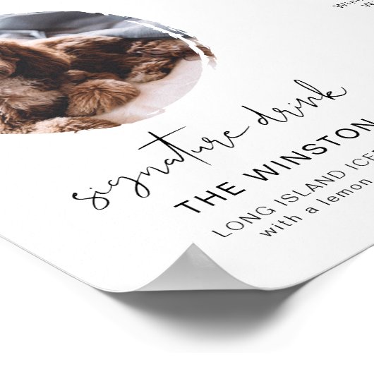 ADELLA Modern 1 Foto Huisdier Handtekening Drank B Poster (Hoek)