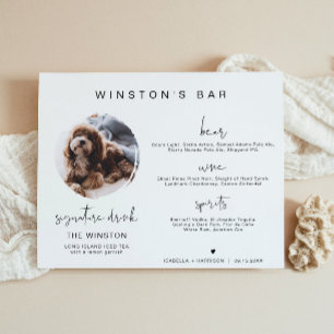 ADELLA Modern 1 Photo Pet Signature Drink Bar Poster