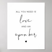 ADELLA Modern alles wat u nodig hebt is liefde en  Poster (Voorkant)